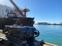 image of DeepTrekker REVOLUTION ROV ready to be deployed